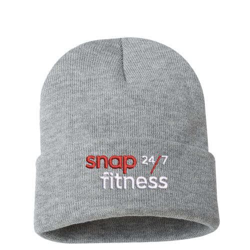 Snap Fitness - 12 Inch Knit Beanie - Red/White Thumbnail