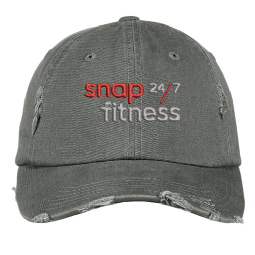 Snap Fitness - Distressed Cap - Red/Grey Thumbnail